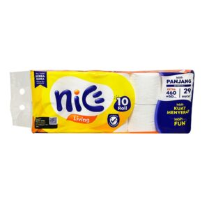 nice toilet tissue 230 lembaran embossed isi 10 rol